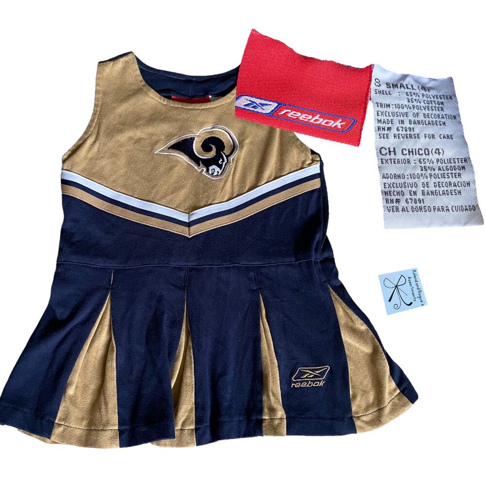 Reebok NFL Rams Cheerleading Dress Kids Sz S (4)